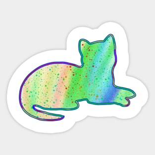 Neon cat Sticker